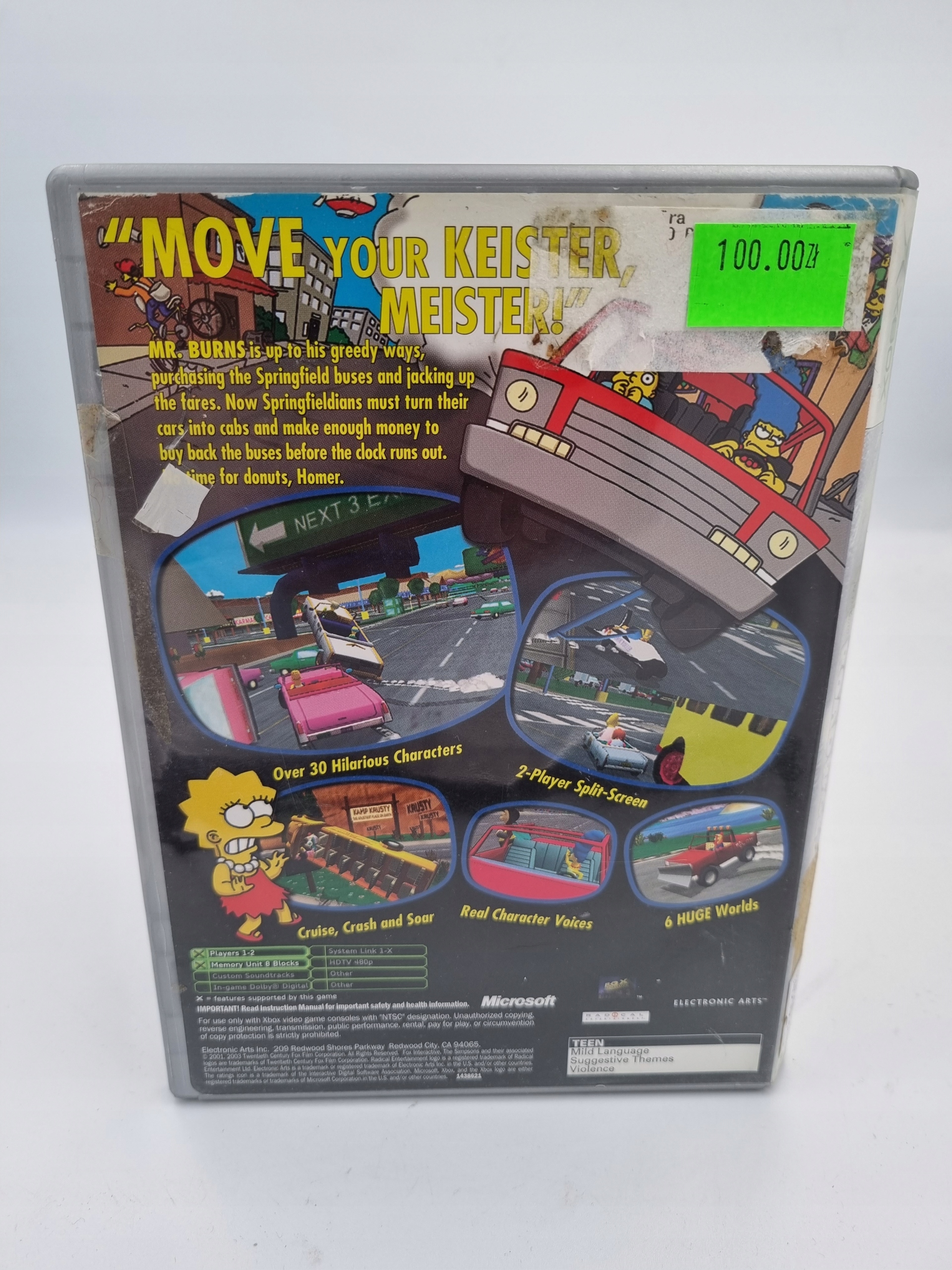 THE SIMPSONS ROAD RAGE Microsoft Xbox 4510 NTSC Platforma Microsoft Xbox