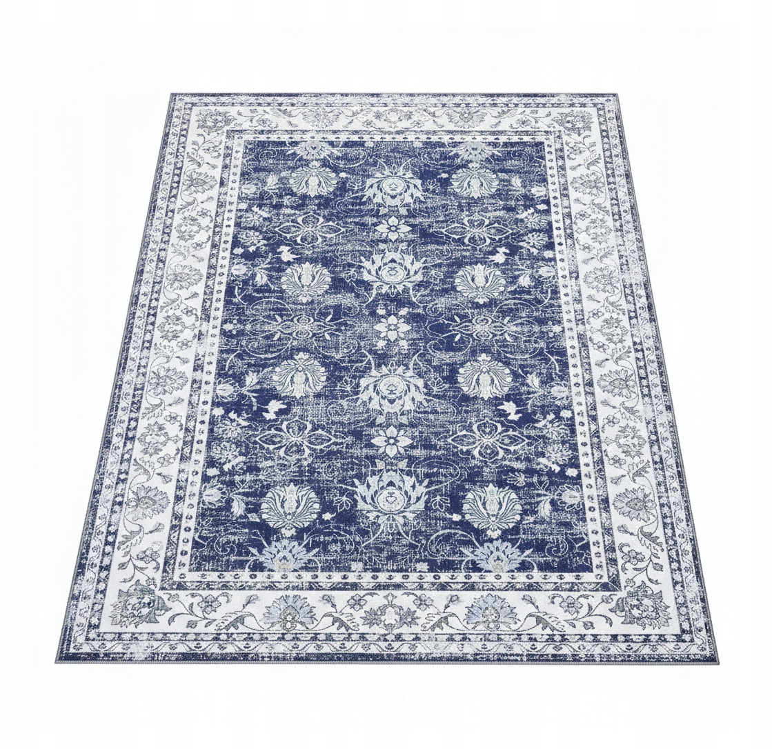 Koberec Vintage 160x230 cm Tmavomodrý Orientálny Módny Do obývačky Spálne