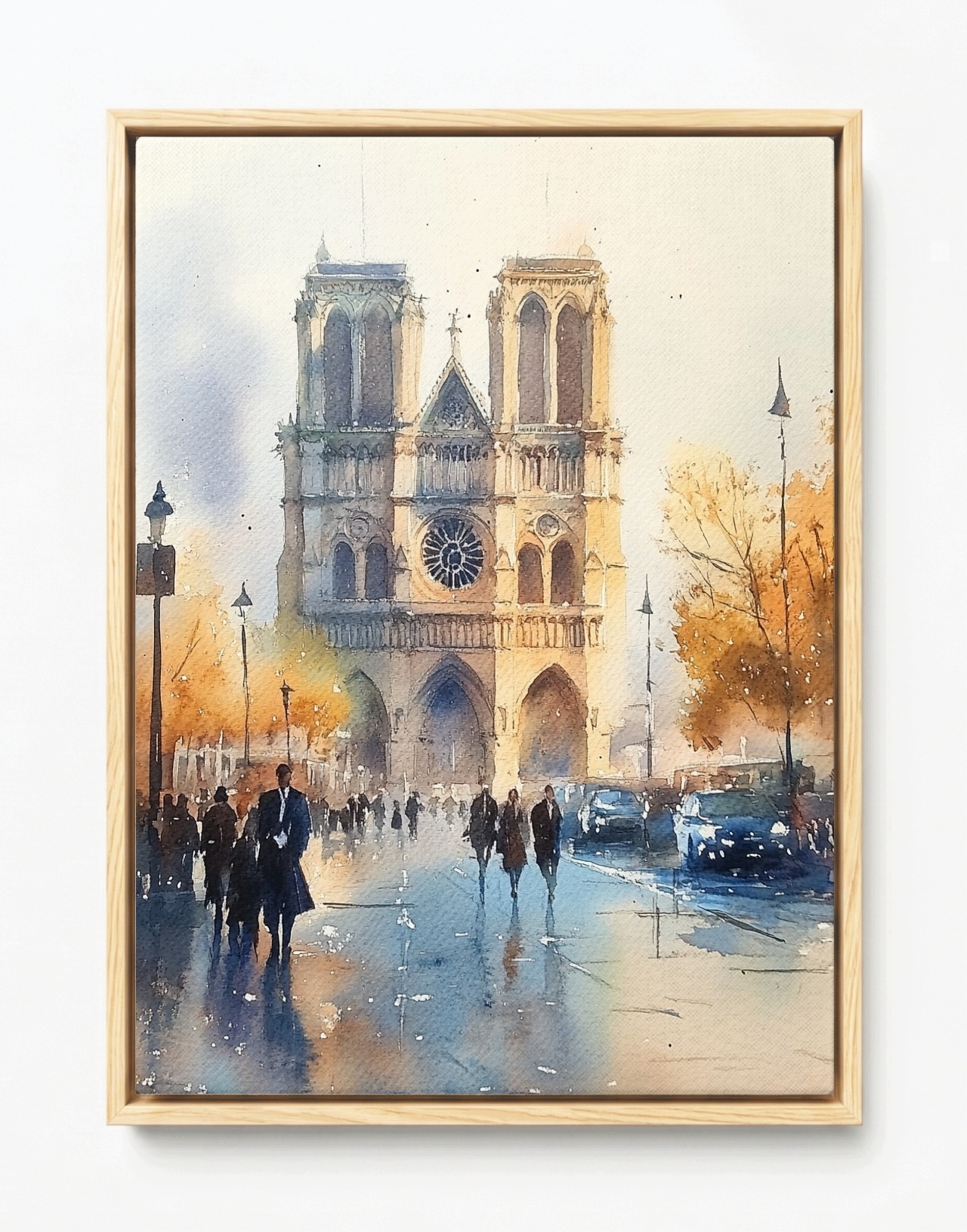 Obraz Rama American Box Architektura Město Paříž Katedrála Notre Dame 75x100