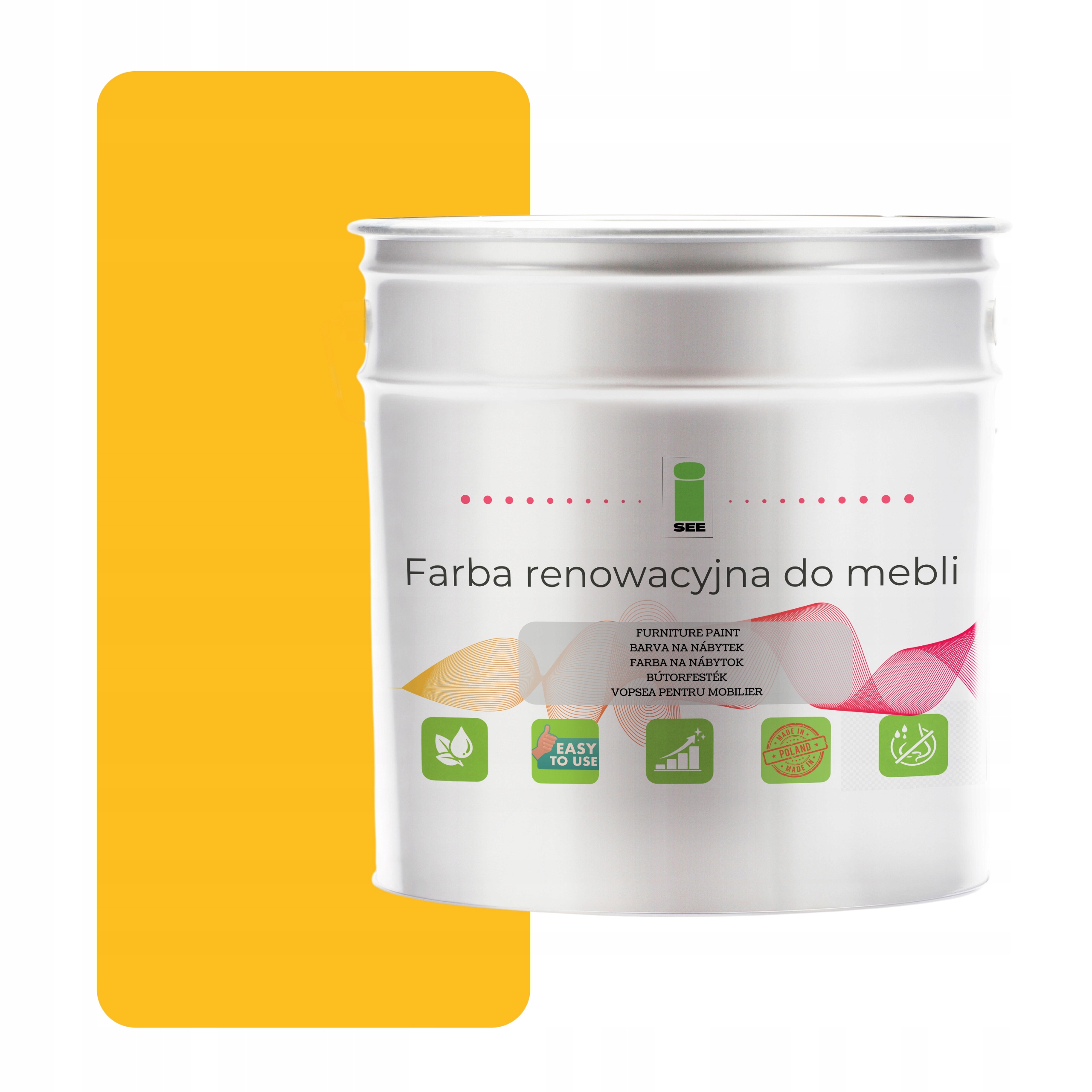 Barva na kuchyňský nábytek Ral 1021 žlutá matná 2,5 L pro přední část, dřevo 2v1