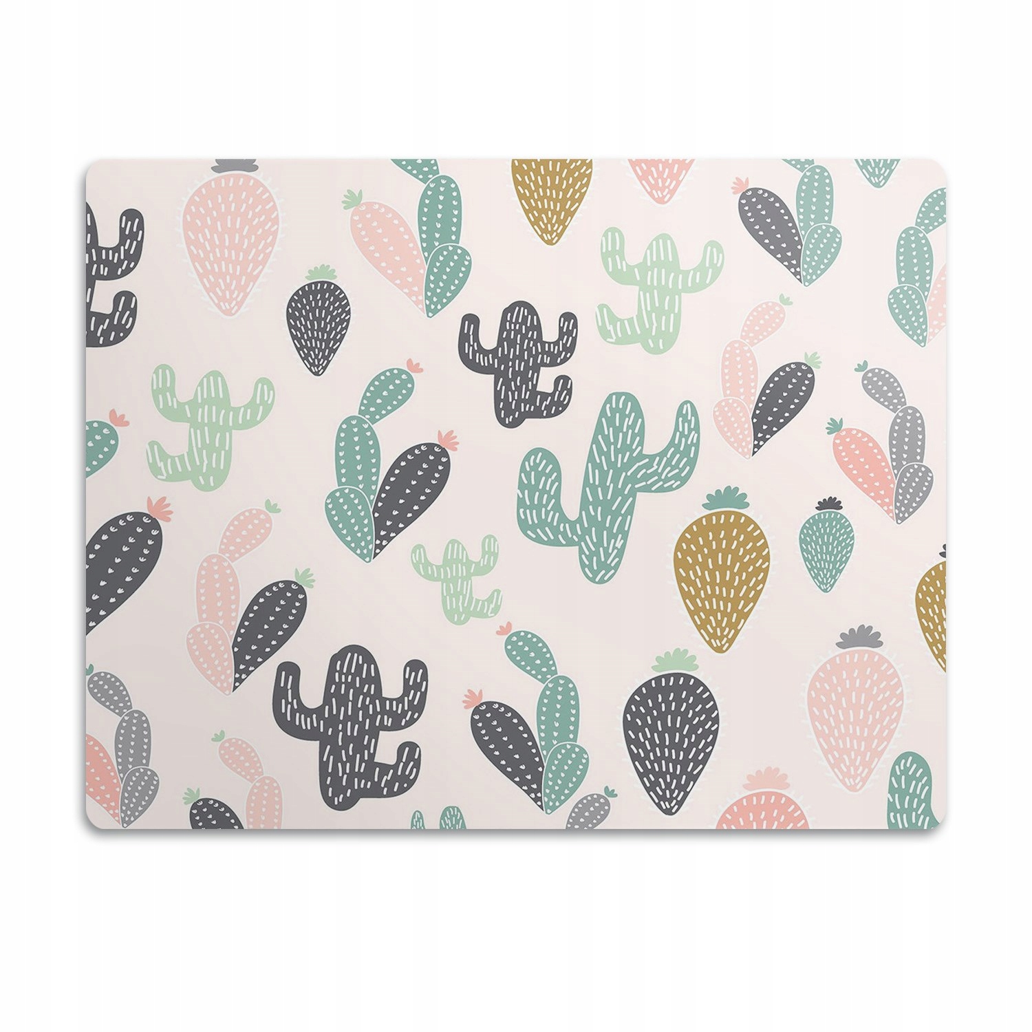 Levně Voděodolná podložka pod misku Barevné kaktusy 90x60