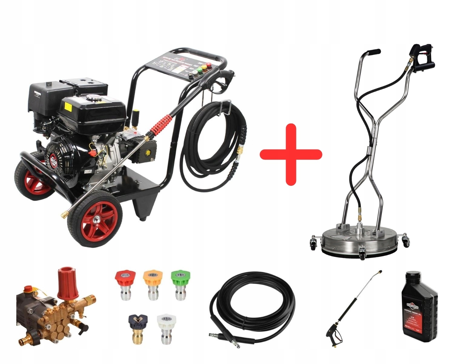 MYJKA CIŚNIENIOWA SPALINOWA + PRZYSTAWKA, mosiądz, 280 BAR+el.starter