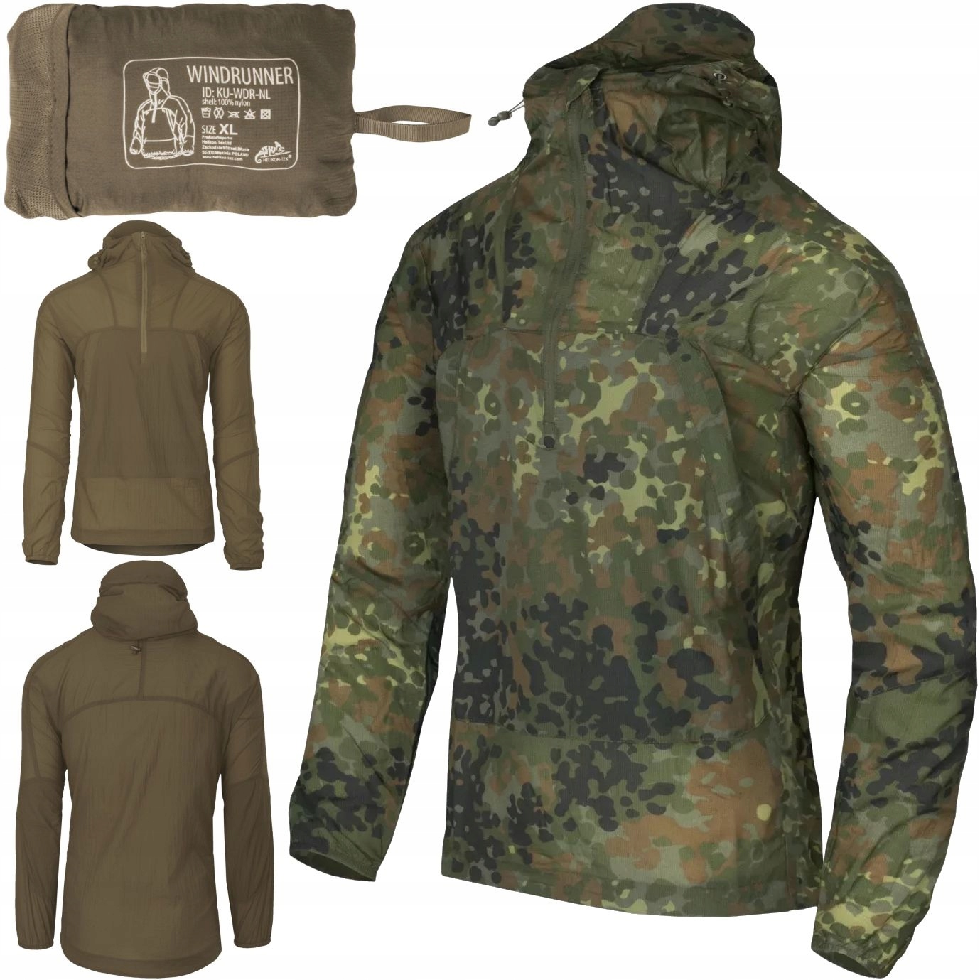 Pánská větrovka Helikon Windrunner WindPack Nylon Flecktarn vel. M