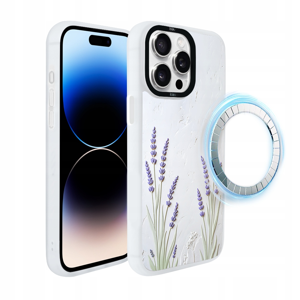 Pouzdro pro iPhone 14 Pro Ibizu DropGuard Matt s MagSafe, provensálská levandule