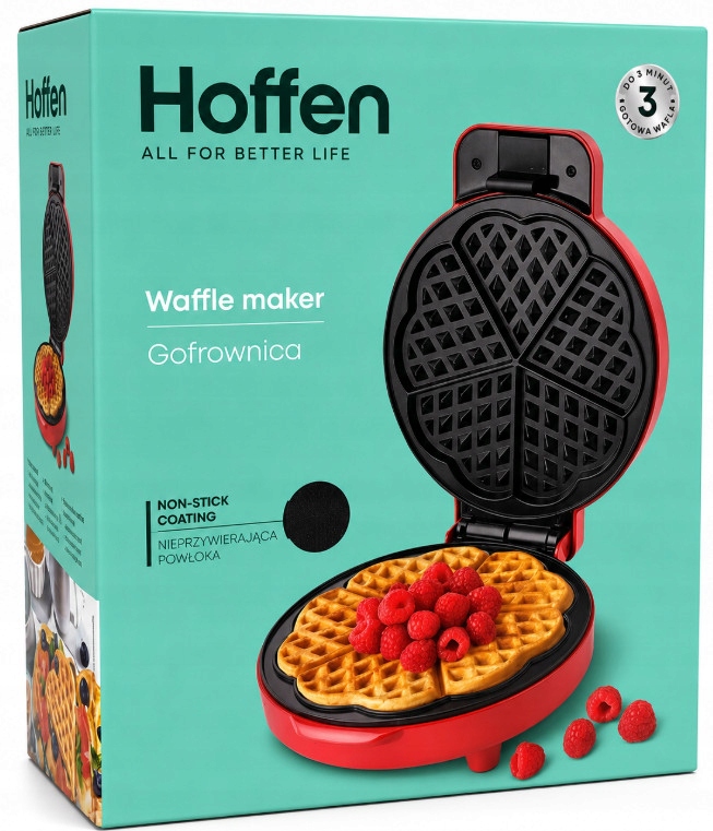 Hoffen Gofrownica gofry Serca moc 1200 W
