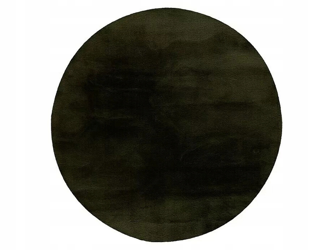 Kožešinový koberec Happy, průměr: 120 cm, 100% polyester (vlas), zelený