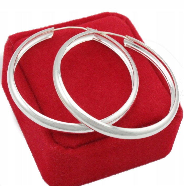 

Kolczyki Srebrne Koła Szerokie 5 CM