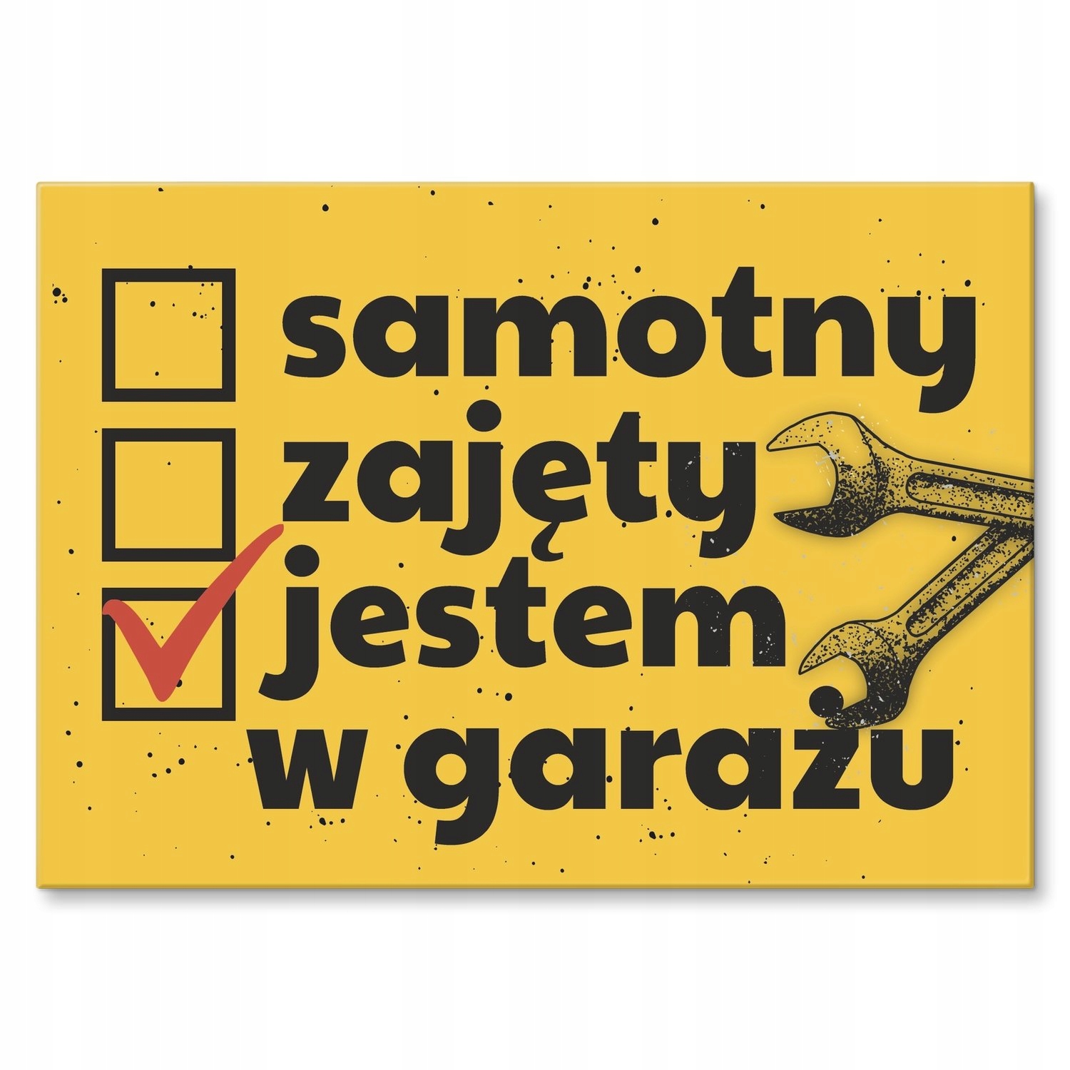 Kovový plakát jsem v garáži Dárek 42 x 59 cm