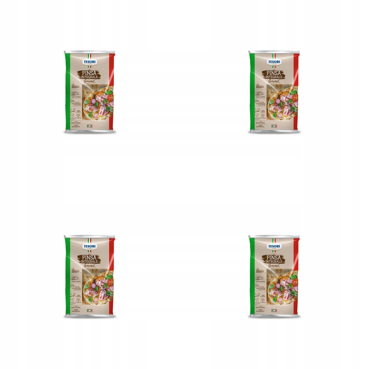 4x 230 g Pinsa integrale gourmet tesori d'italia Karton