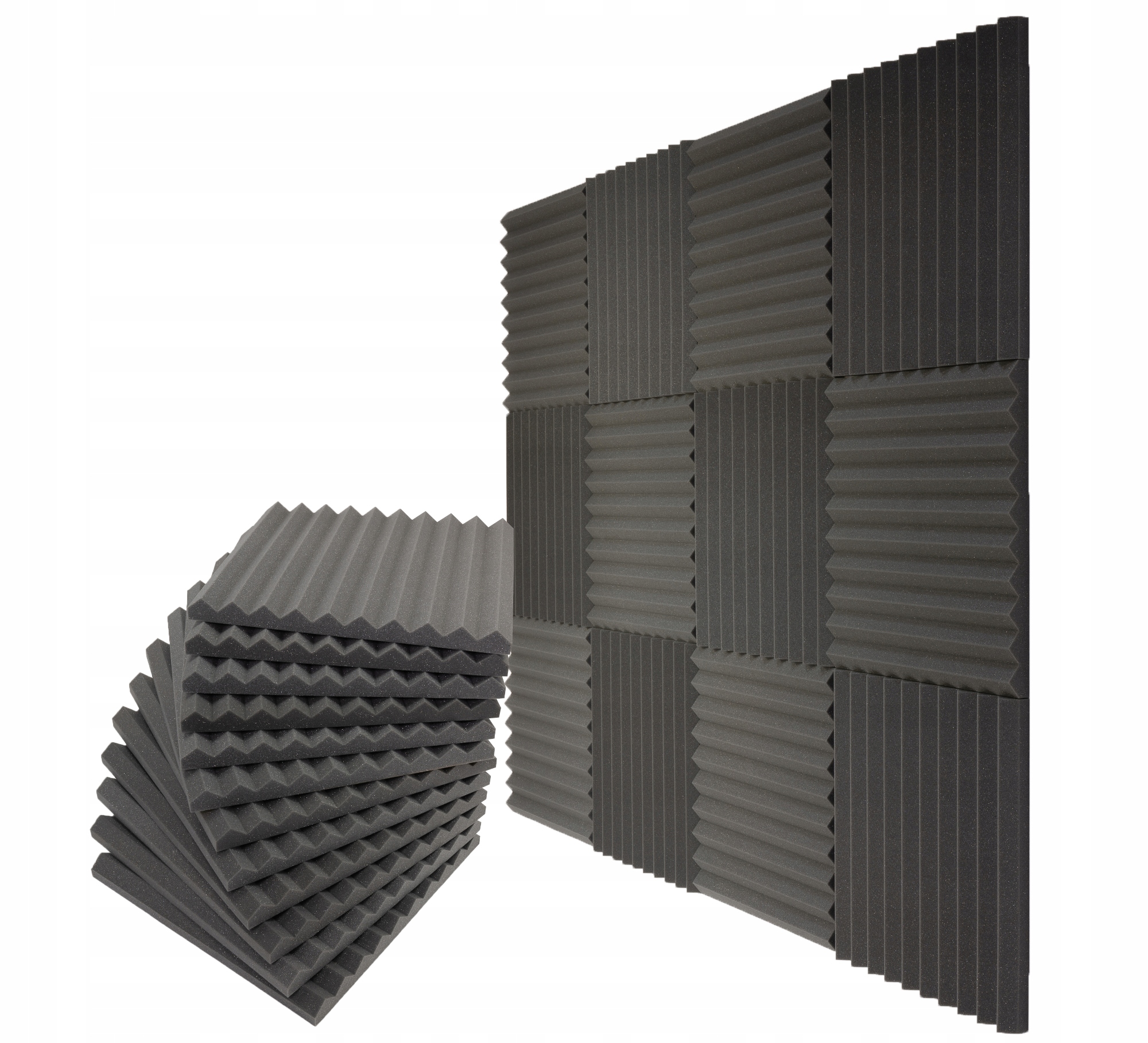 Kliny panely akustická tlumící podložka 4 cm absorbující velikost Set 12 Ks