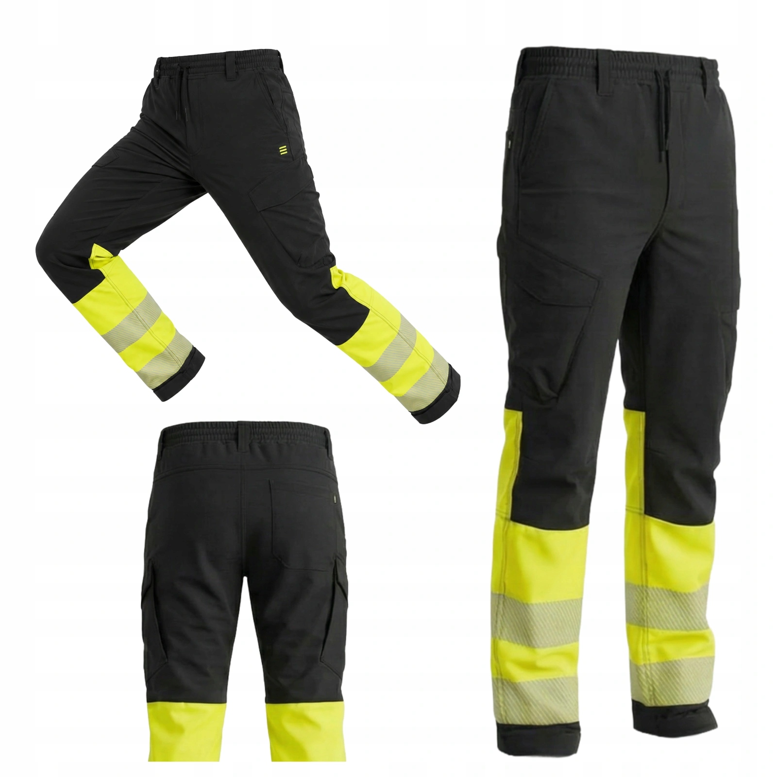 Spodnie robocze do pasa odblaskowe stretch BoSafety Comfort Hi-Vis- 52
