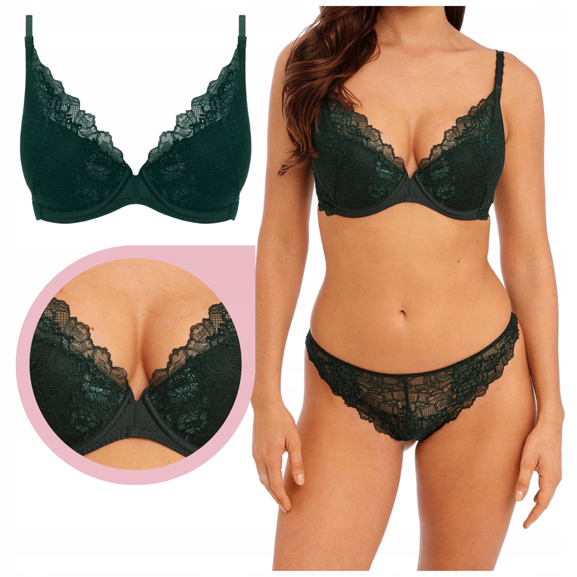 Podprsenka Wacoal Lace Perfection Uw zeleň 65D