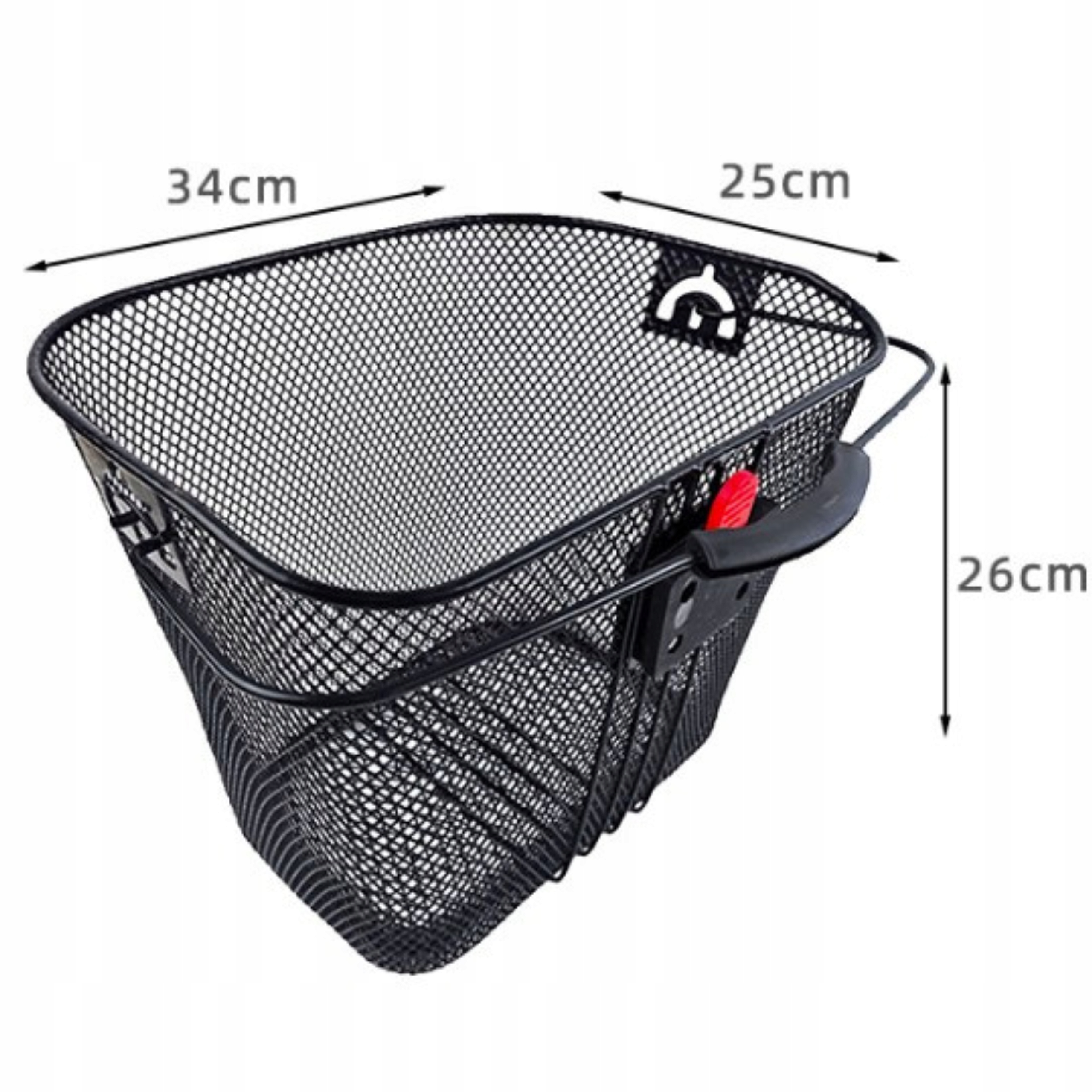 KOSZ NA ROWER METALOWY KOSZYK ROWEROWY DUŻY NA KIEROWNICĘ MIEJSKI CLICK Montaż click