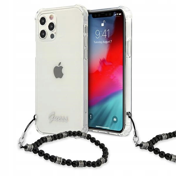 Guess Etui Hard Case Do Iphone 12 12 Pro 6,1 Transparentne Black Pearl