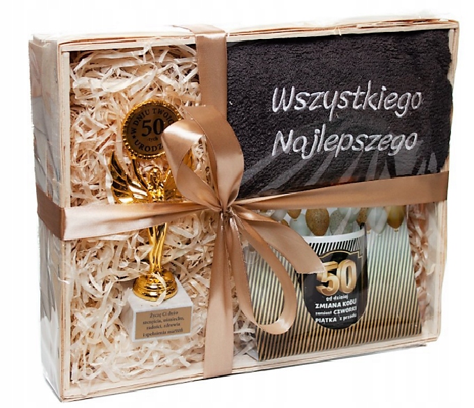 

Na 50 Urodziny Ręcznik Kubek Statuetka