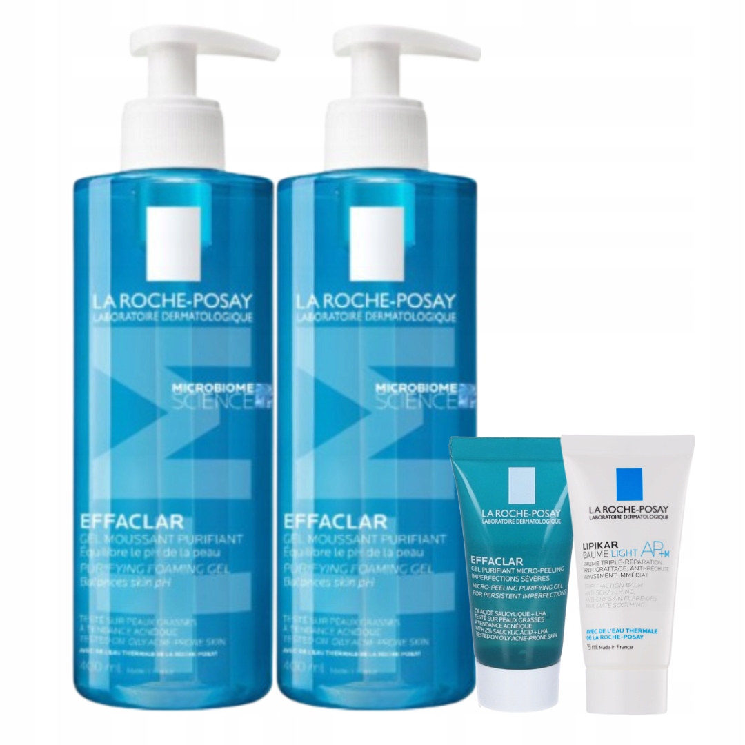 La Roche-Posay Effaclar Żel oczyszczający do skóry wrażliwej 400ml 2-pak