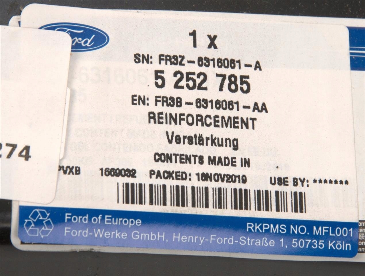 FARTUCH LEWY DOLNY MUSTANG 2015 17 Parts manufacturer Ford original OE