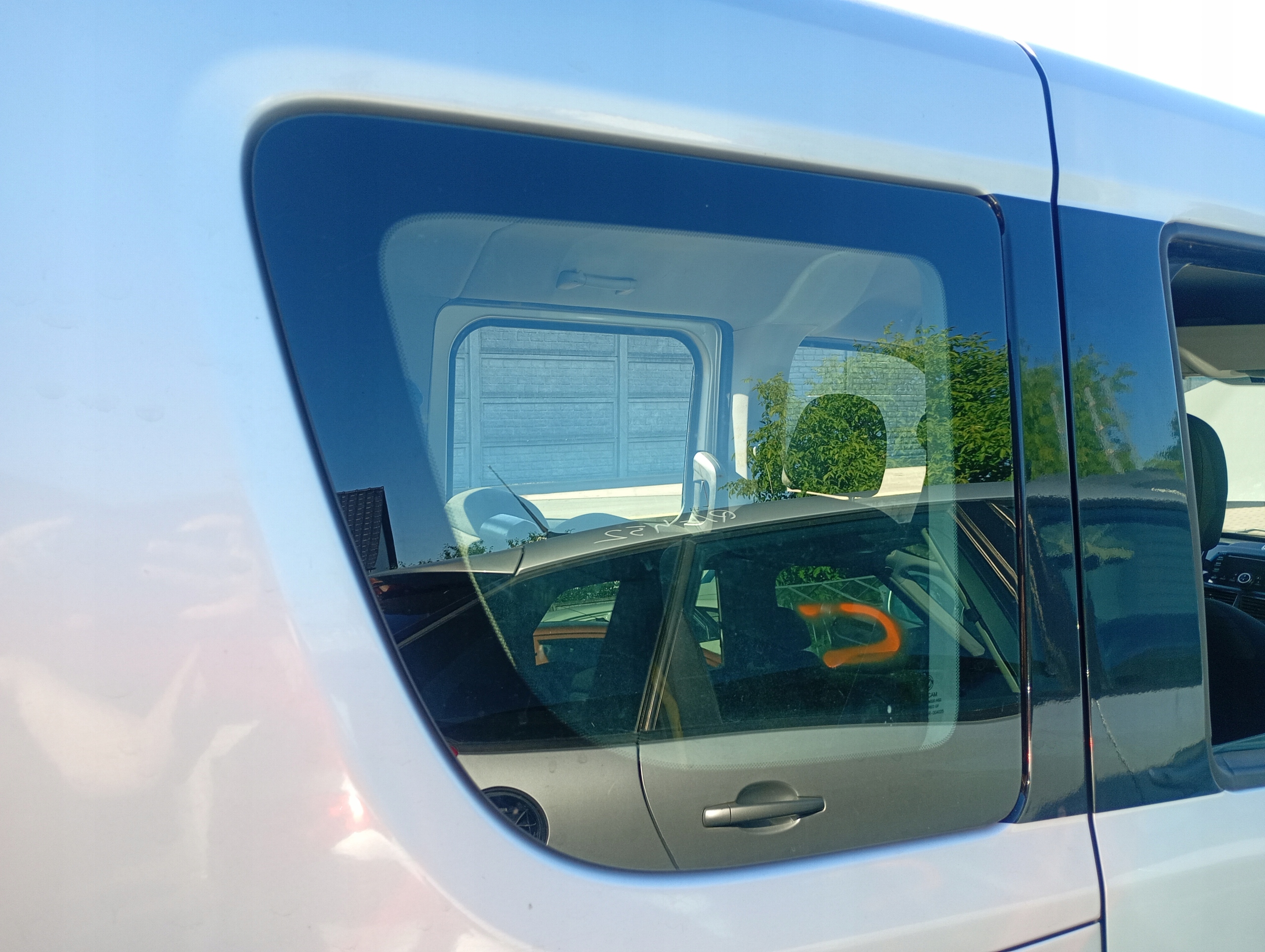 window side bodywork right rear part OPEL Combo 2 II 12-18 srebrny