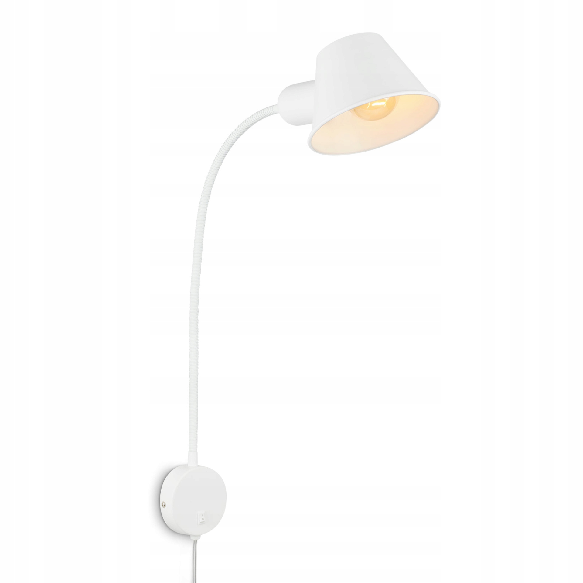 Briloner noční lampička bílá, 55 cm, E27, flexibilní rameno, Bri 2089-016