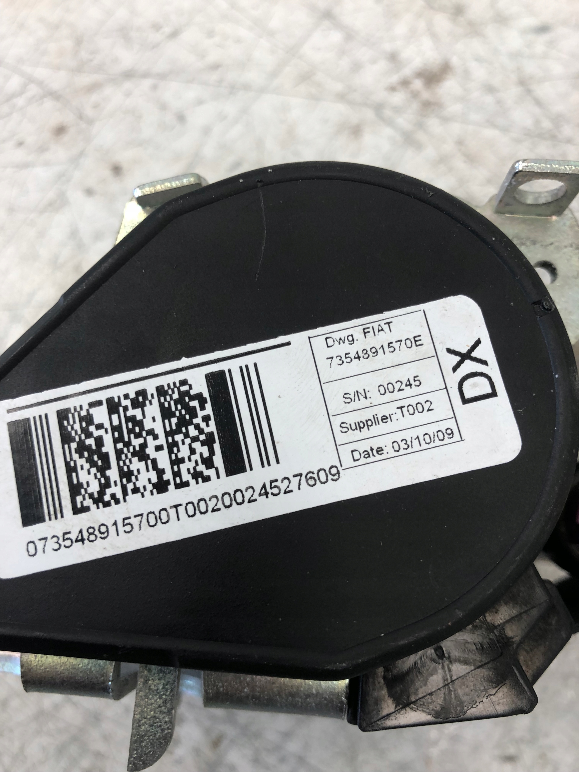 seat belt right front FIAT FIORINO