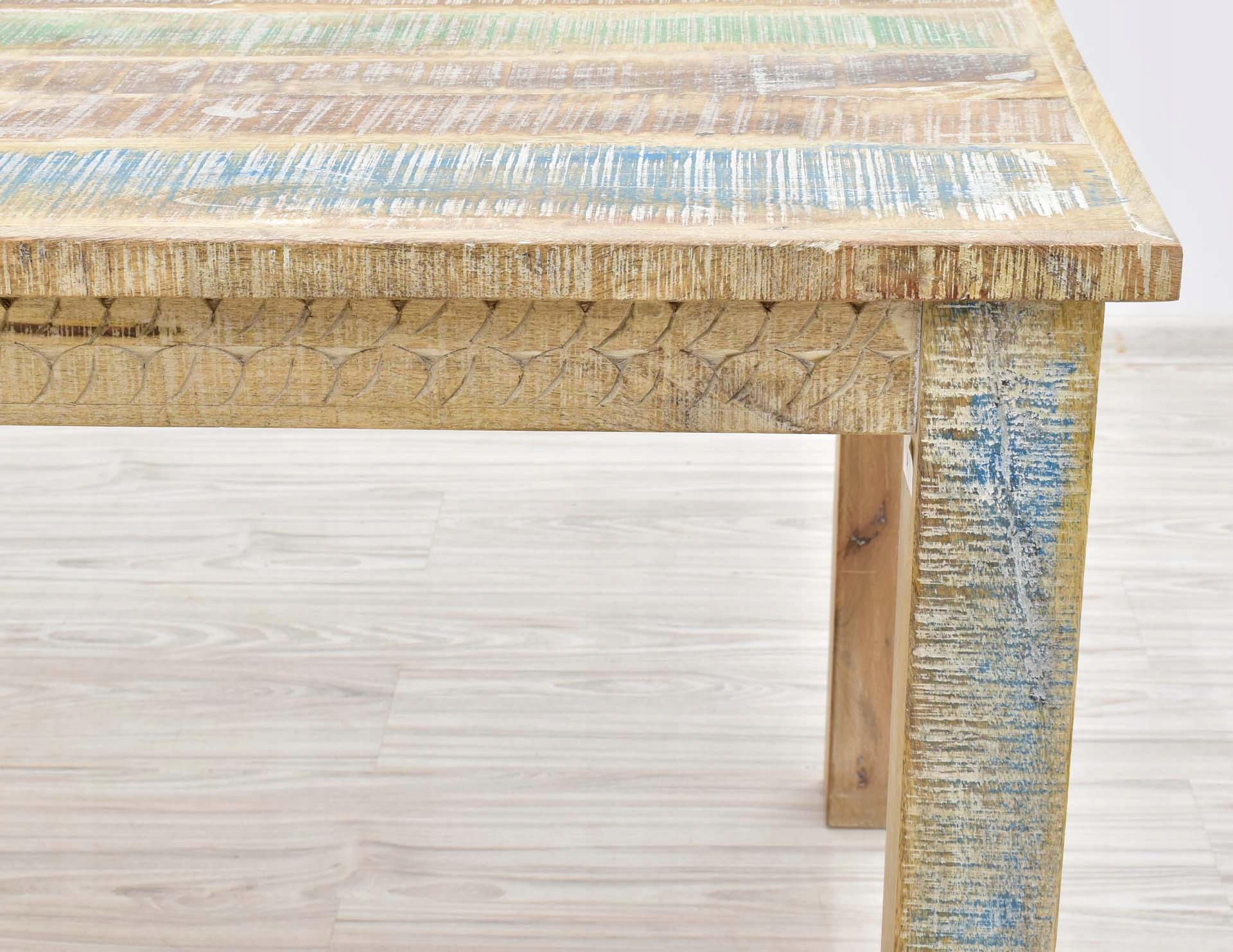 Stół kolonialny indyjski lite drewno mango kolor Materiał blatu drewno