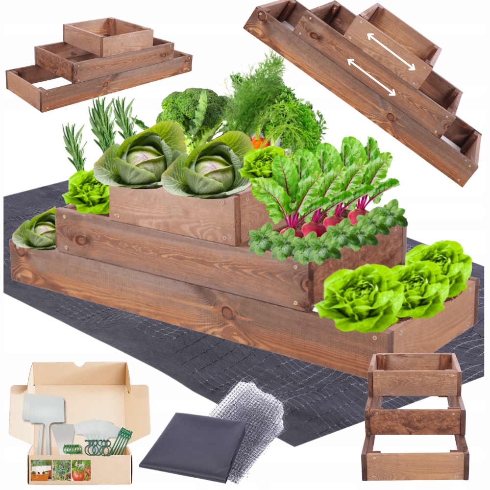 Pařeniště kaskádový regulovaný impregnát zeleninový záhon vyvýšená 27x120x30