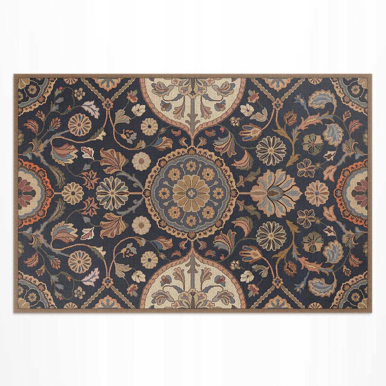 Vinylový koberec Terasa rastlinný ornament dekoratívny vintage vzor 100x150 cm