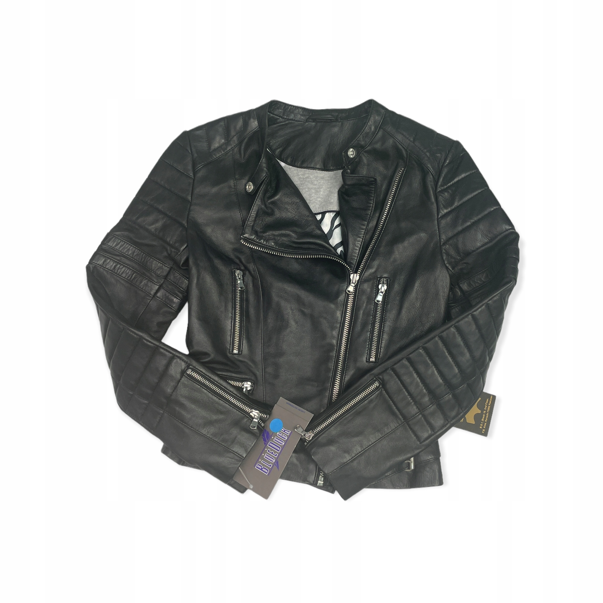 Kožená černá dámská bunda Blue Duck M