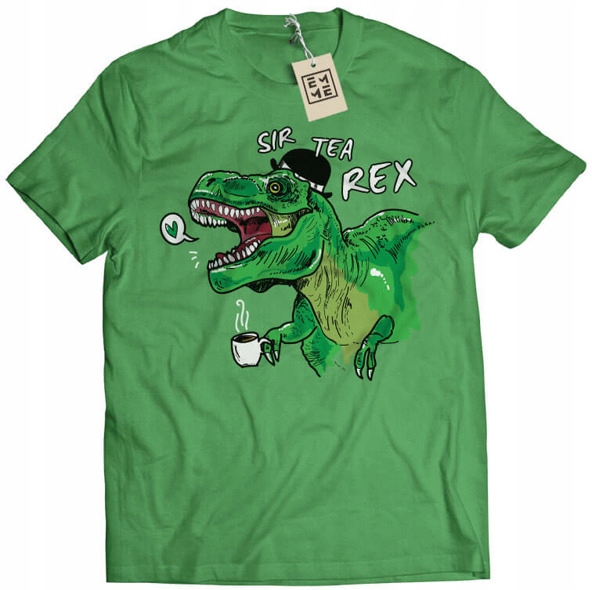 

Koszulka Sir Tea Rex T-rex zielona L