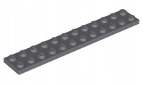 

Lego 2445 plytka 2x12 c.szary Dbg 10 szt Nowy