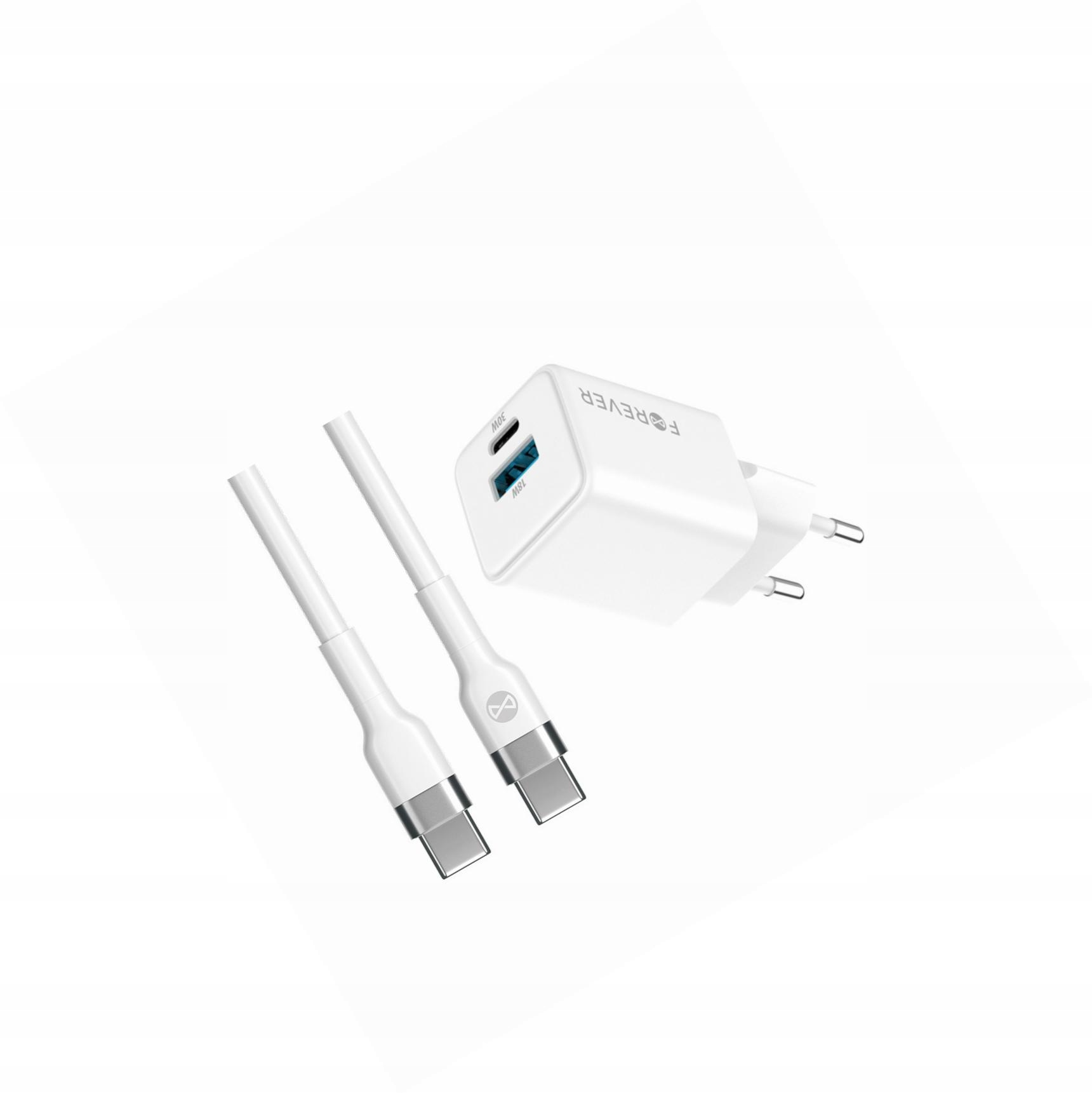 Szybka ładowarka GaN 30W Usb i Usb-c z kablem do Motorola Moto E14