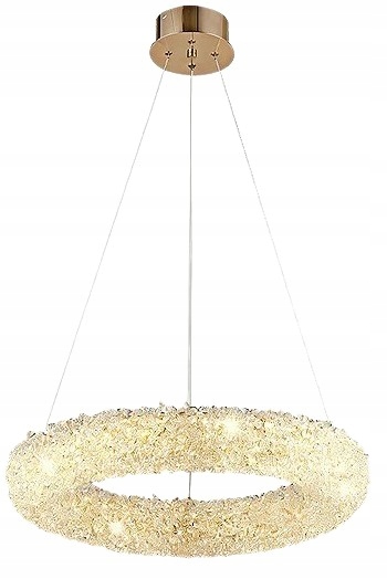 Led stropná lampa Zlatý 40 cm kryštál Moderný luster 3 farby