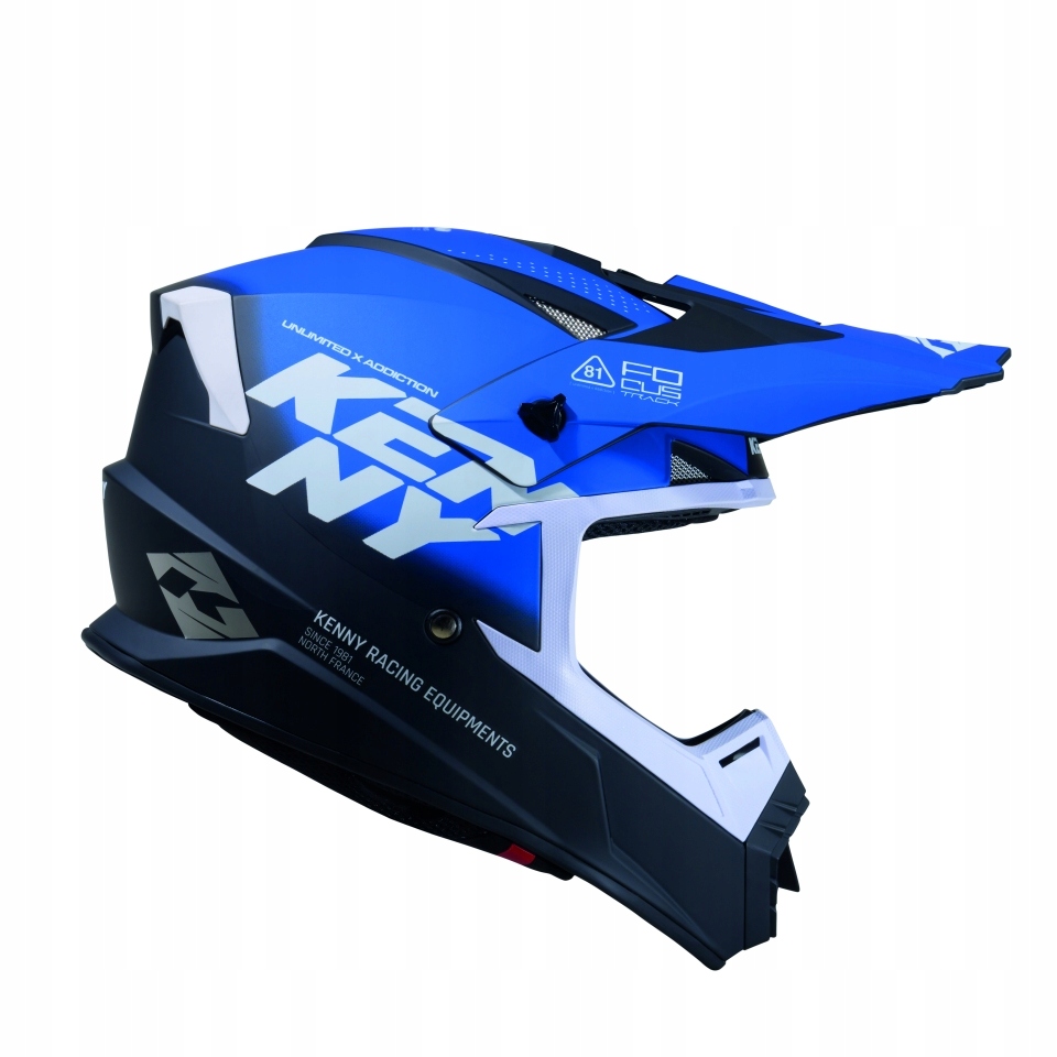 Prilba cross enduro Kenny Racing Track Graphic Focus Blue Modrá S