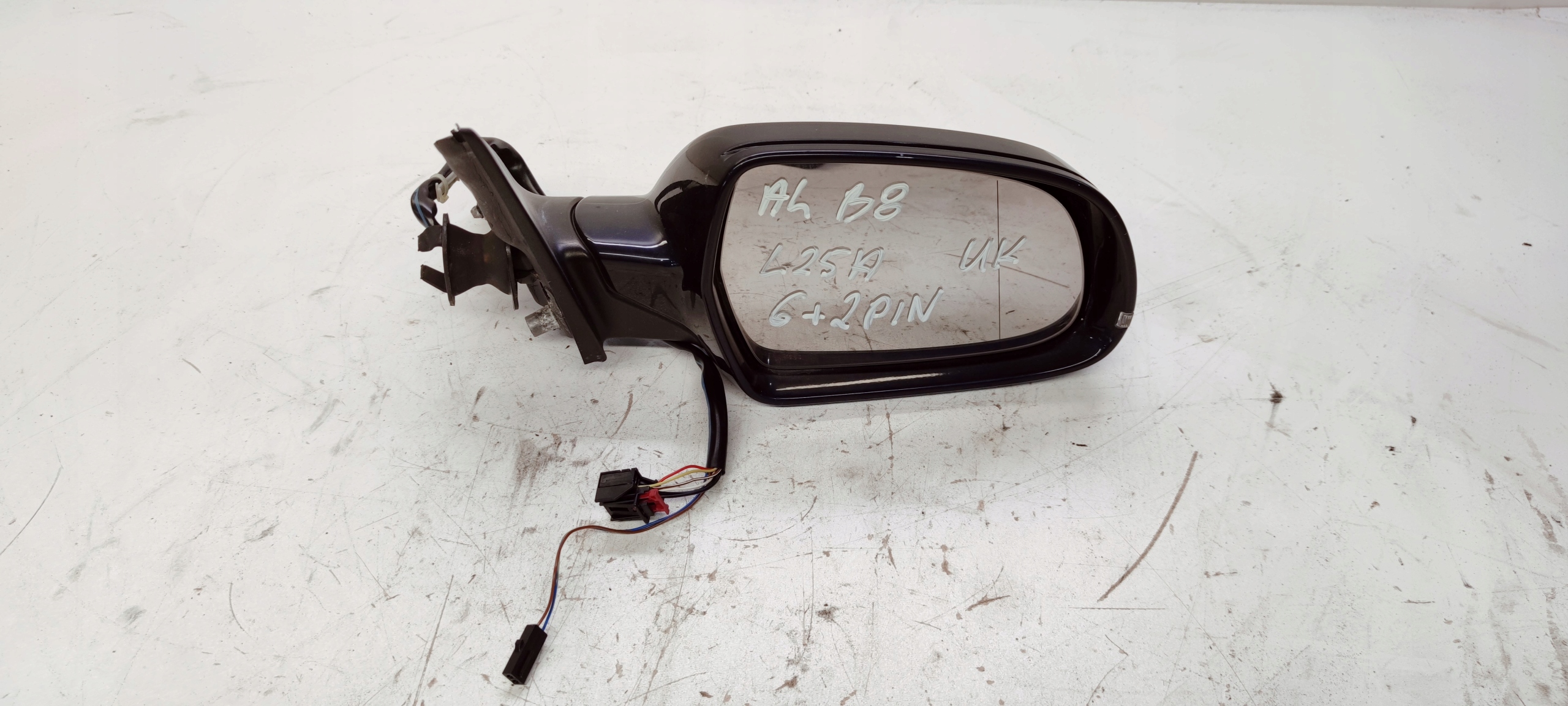mirror right AUDI A4 B8 LIFT LZ5A 6+2 PIN UK