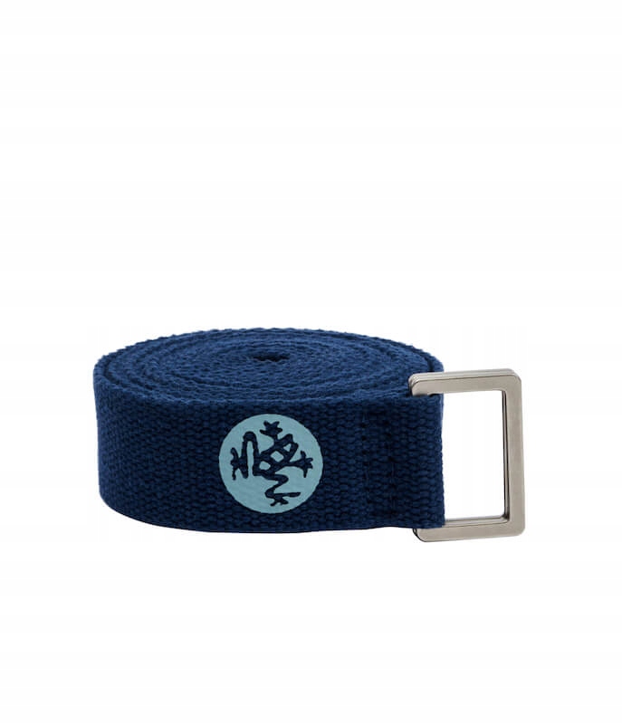 Pásek na jógu Manduka unfold 243 cm Midnight bavlněný