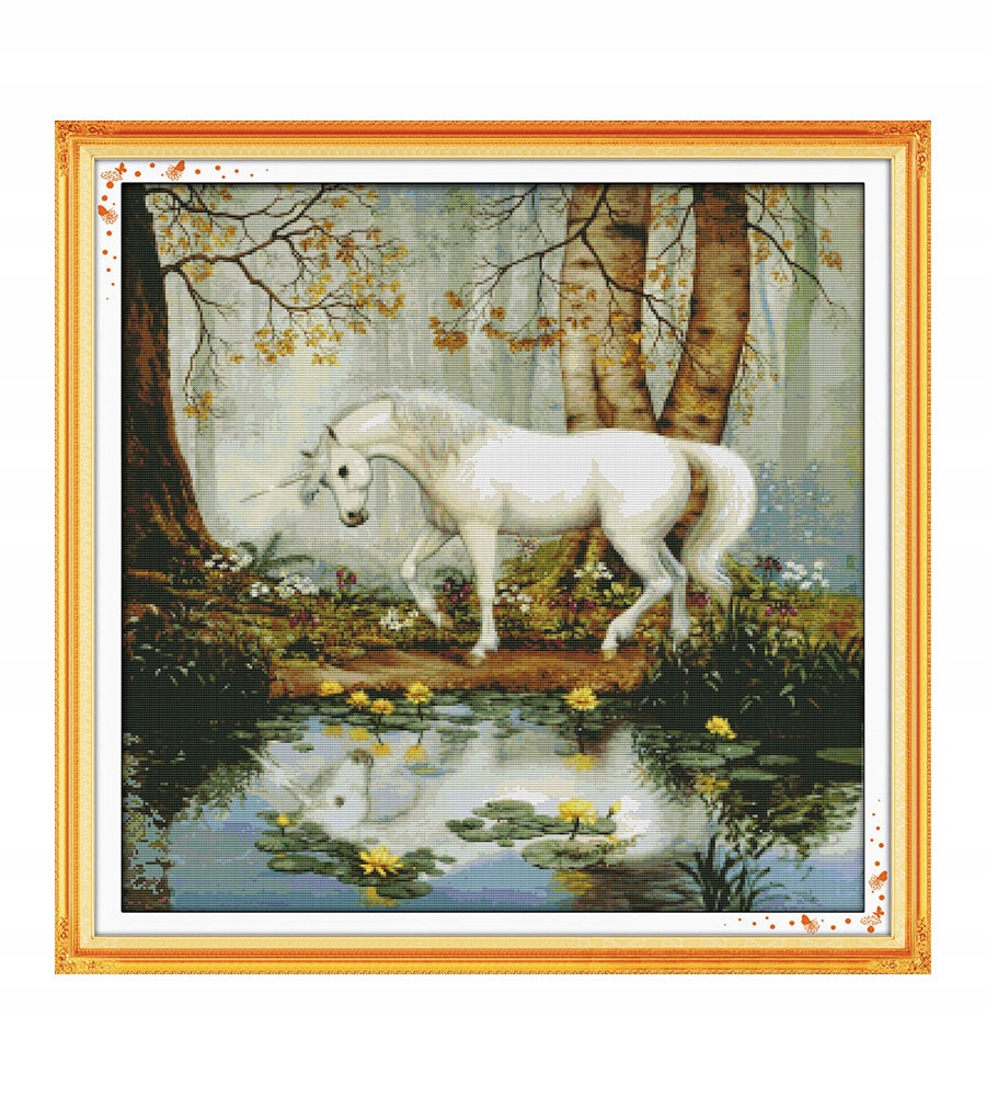 Kanva s potiskem vyšívací sada (kanva,mulina)