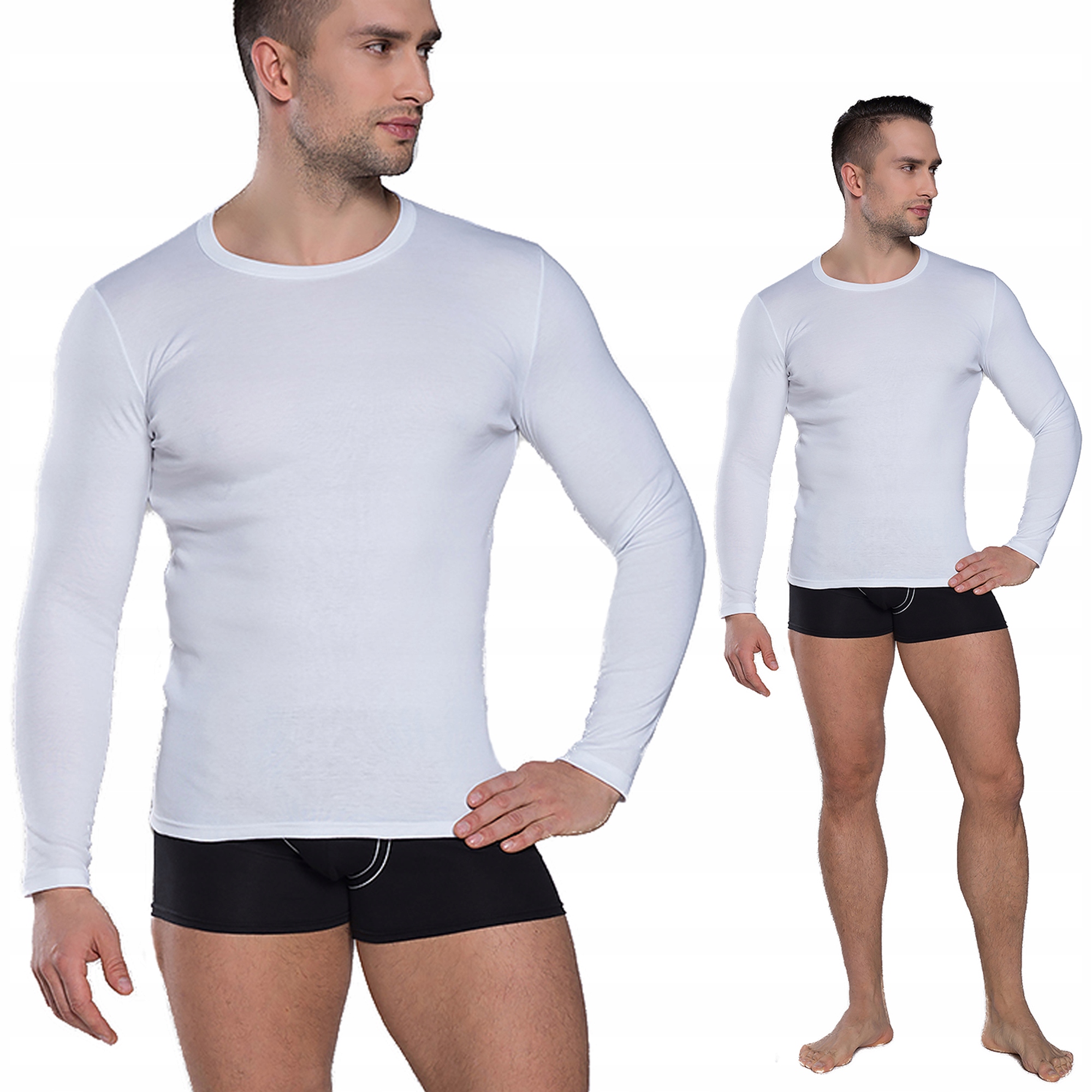 

'paco' Podkoszulek Męski_ Długi Rękaw_ Biały_ XL