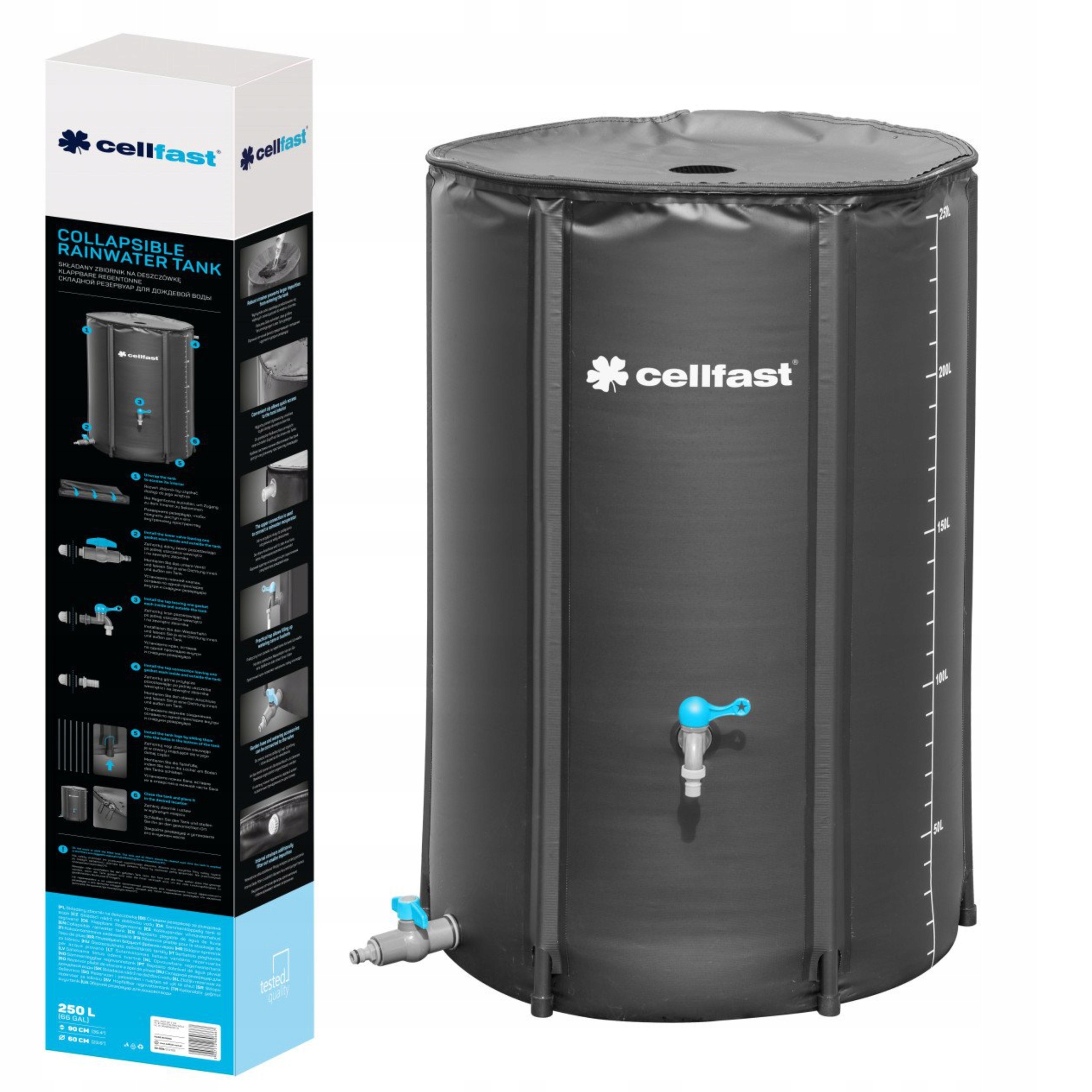 CELLFAST SKŁADANY ZBIORNIK NA WODĘ DESZCZOWĄ 250L