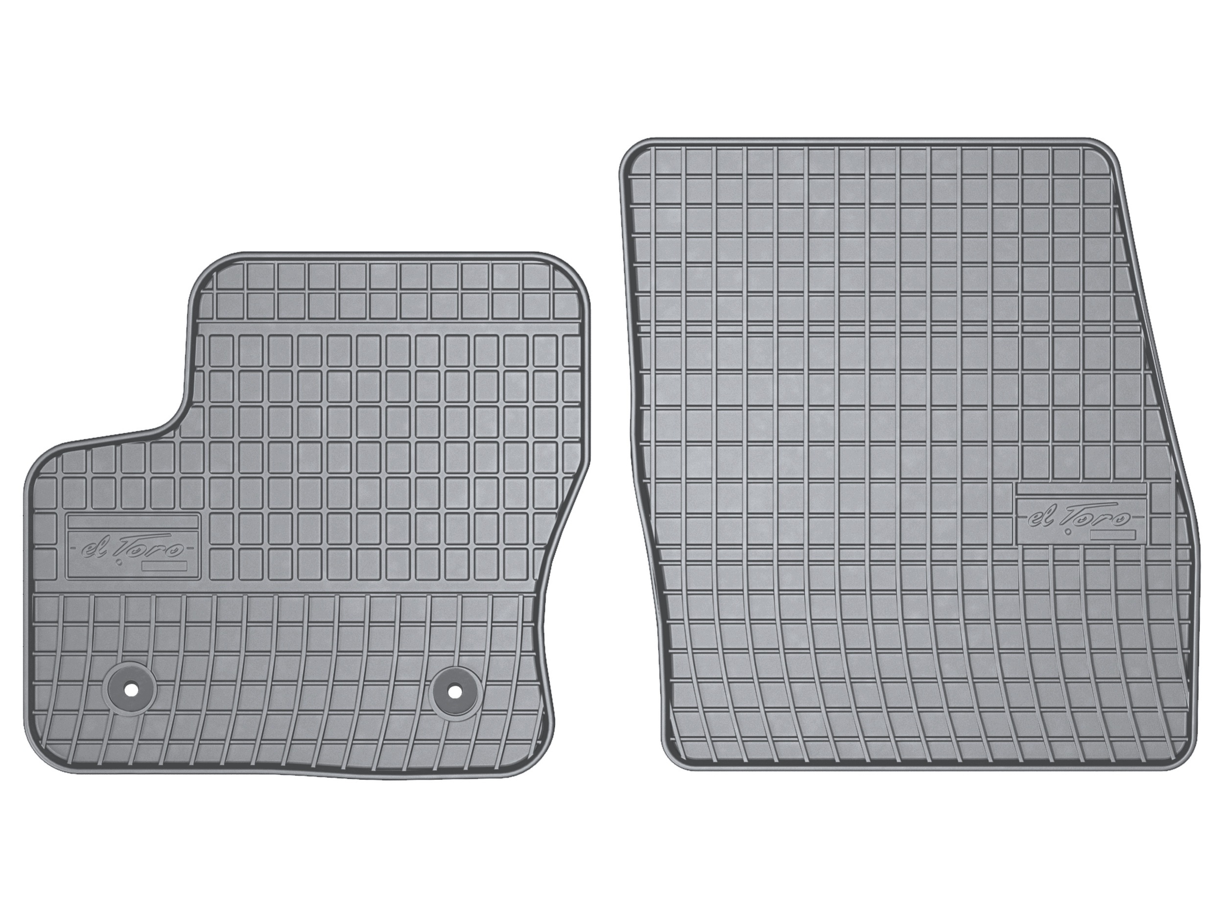 Dywaniki gumowe szare Ford Transit Connect 2013-2017 przód 2 szt. SolidPRO