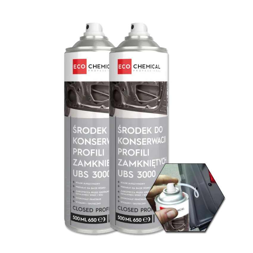 ŚRODEK WOSK DO KONSERWACJI PROFILI ZAMKNIĘTYCH + WĘŻYK 500 ml ECOCHEMICAL