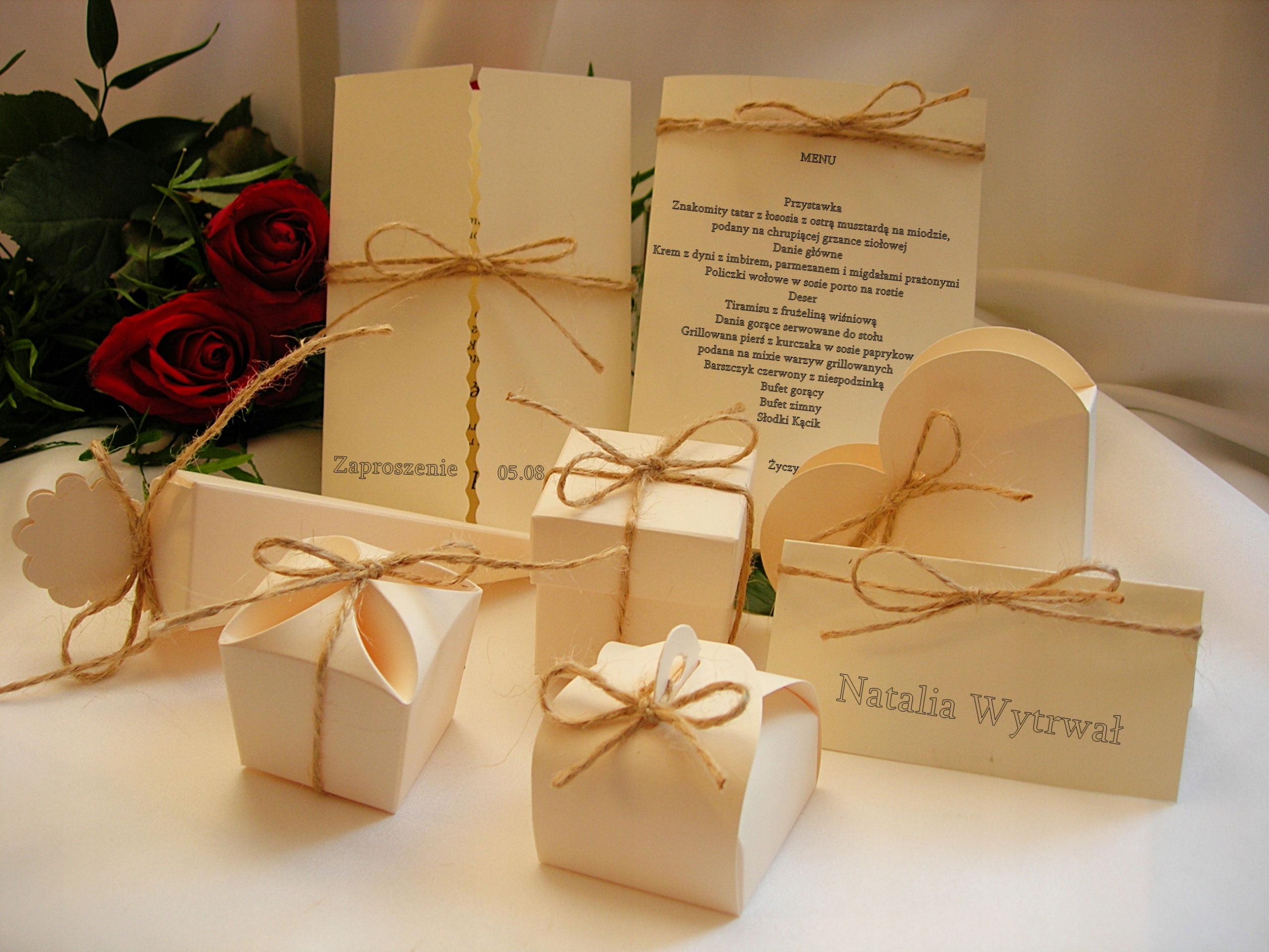 WINIETKI winietka wizytówki bilecik na stół personalizacja gości Marka Korren