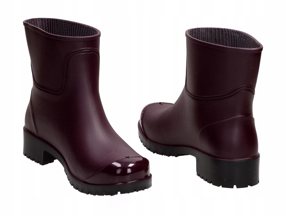 SOLIDNE I ZGRABNE BORDOWE KALOSZE DAMSKIE roz.38 Marka inna