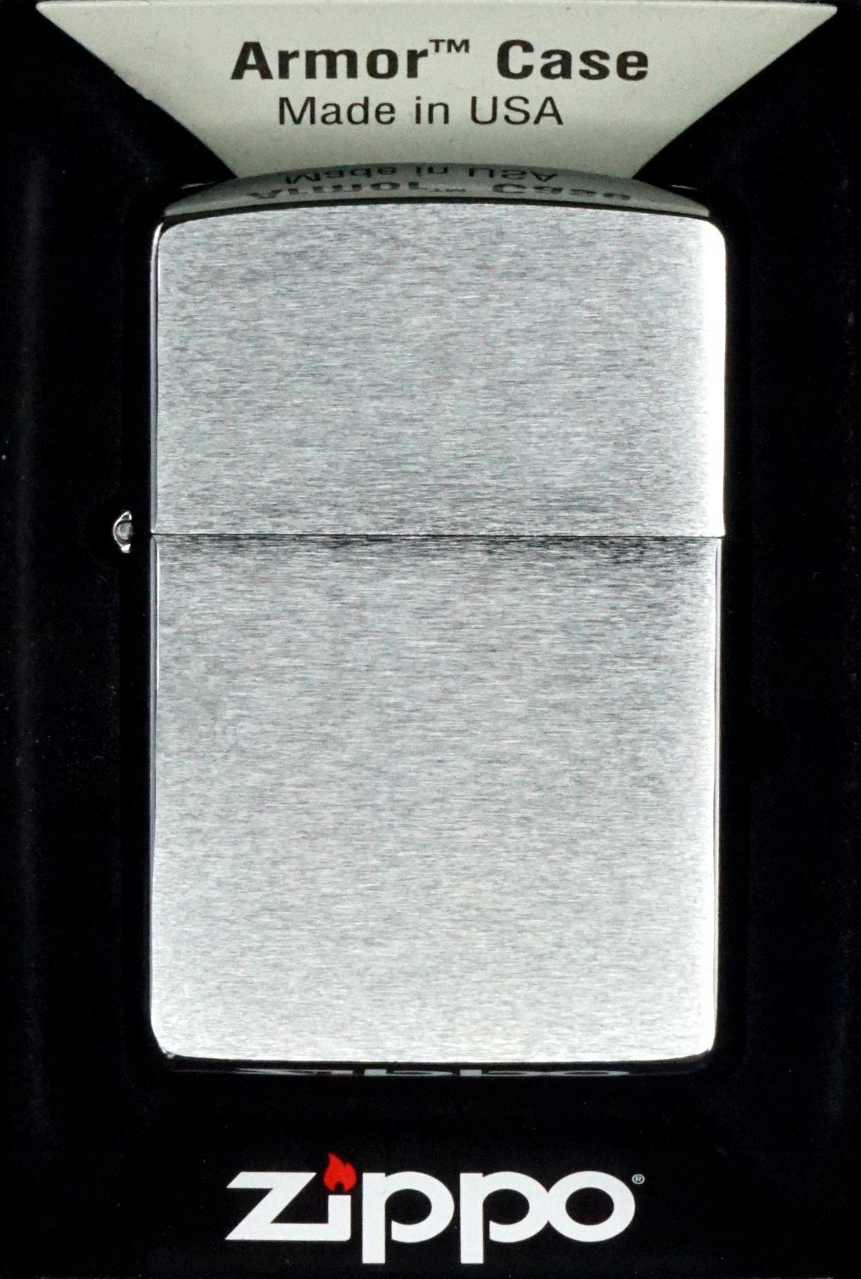 Zapalovač Zippo Chrome Brushed Armor 60000849 Větruodolný benzínový