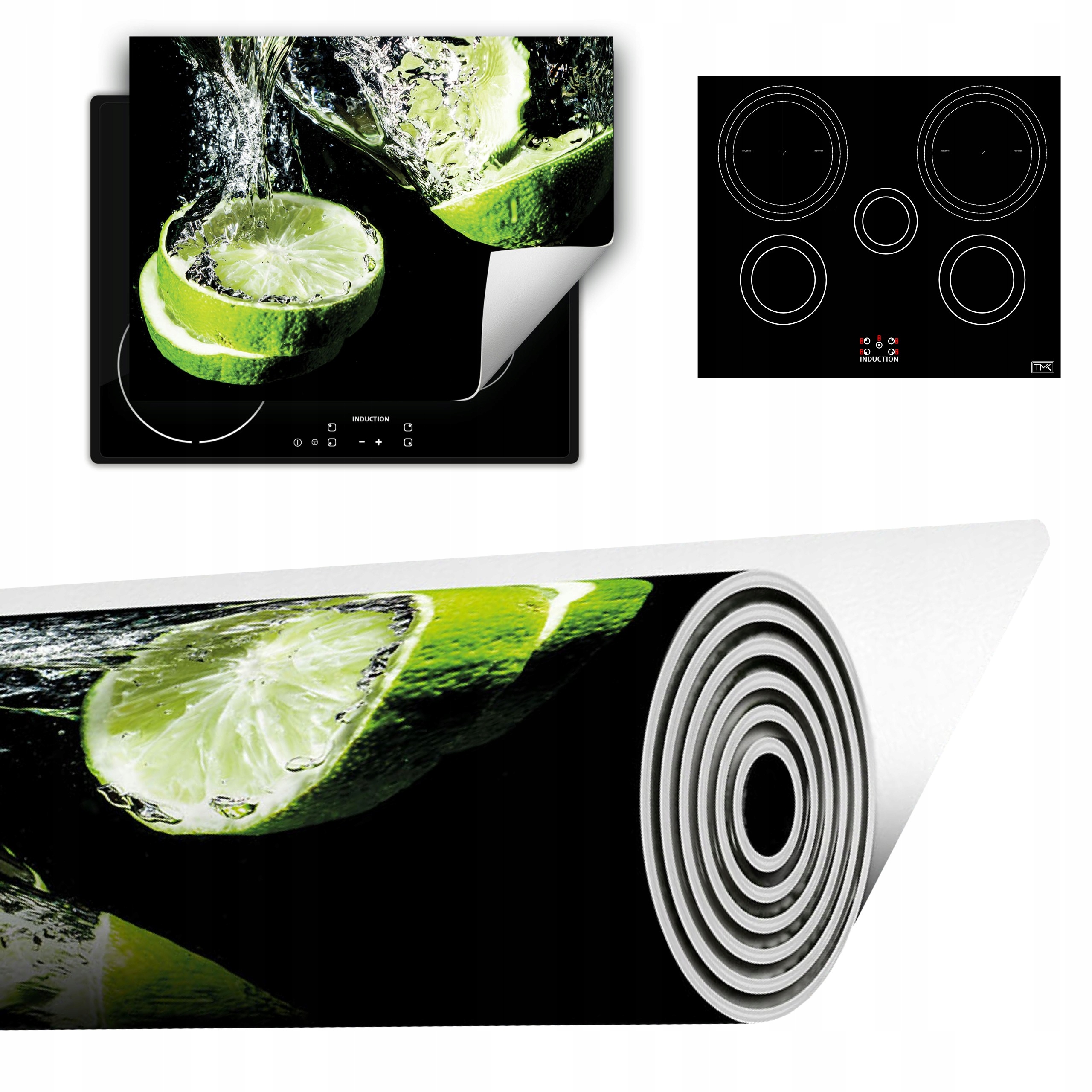 Vinylová Podložka Do Kuchyně Více Místa 70x52 černá limetka