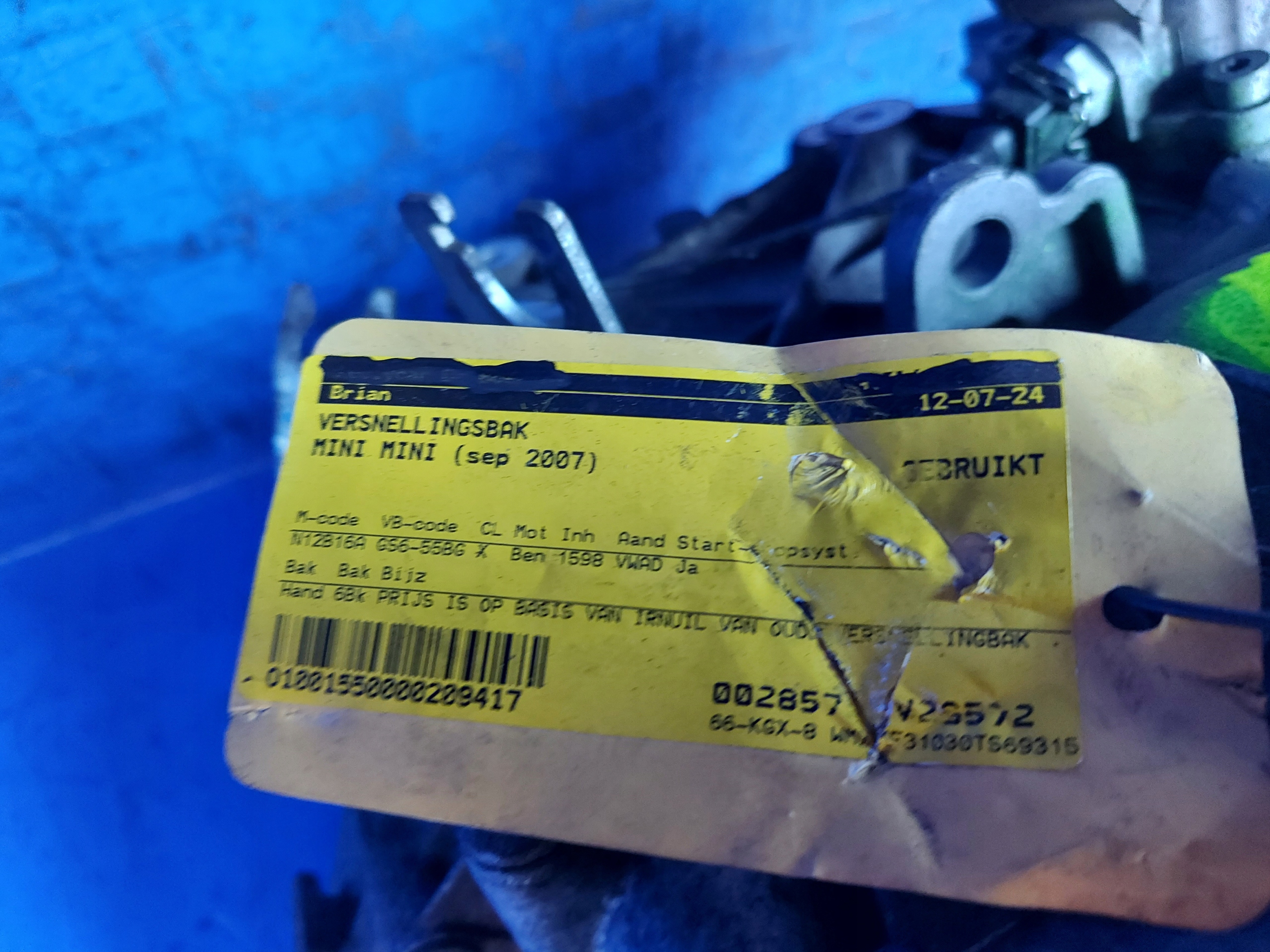 Getriebe MINI 2007 R 1.6 B 2300.756872403 Benzin
