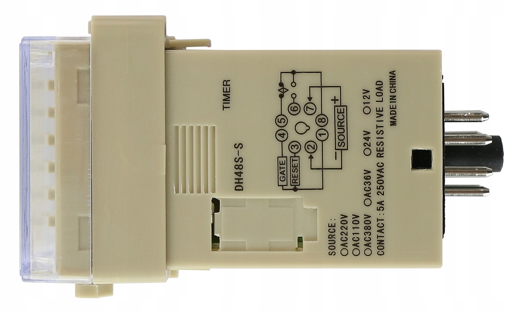 PROGRAMATOR STEROWNIK 2-CZASOWY DH48S-S 24VDC Rodzaj przekaźnik