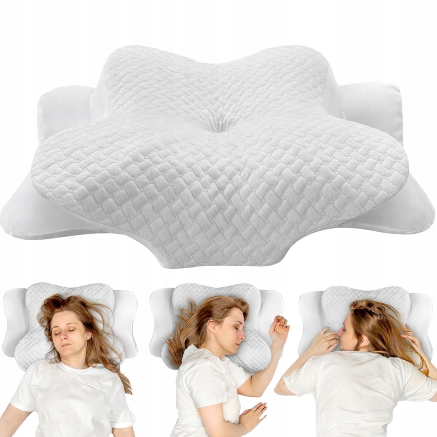 Ergonomiczna Poduszka Do Spania Pianka Memory Ortopedyczna Na Ból Motyl