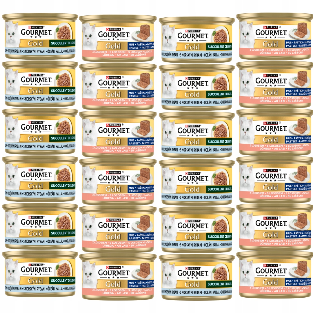 Levně Gourmet Gold MIX Chutí Pěna Krmivo pro kočky 24 x 85 g