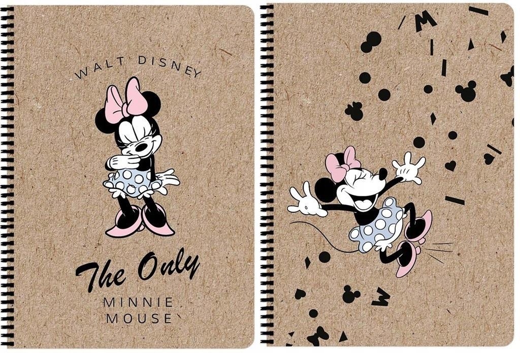 KOŁOZESZYT A4/80K KRATKA MINNIE MOUSE KRAFT (5SZT)