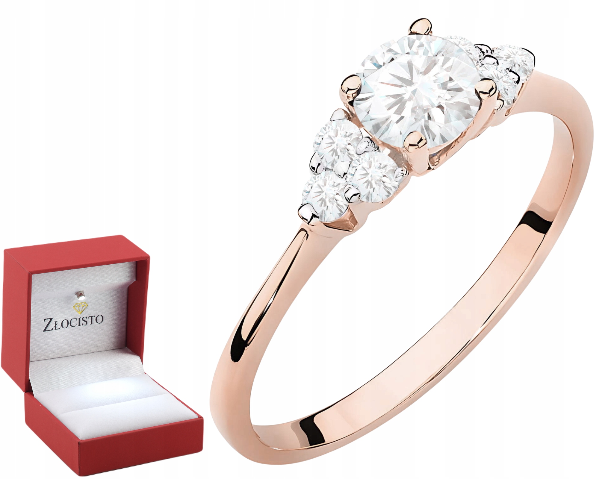 Růžový Zlatý Prstýnek S Diamanty Laboratoriální Velikost Gravírování V Jakékoli Bonus